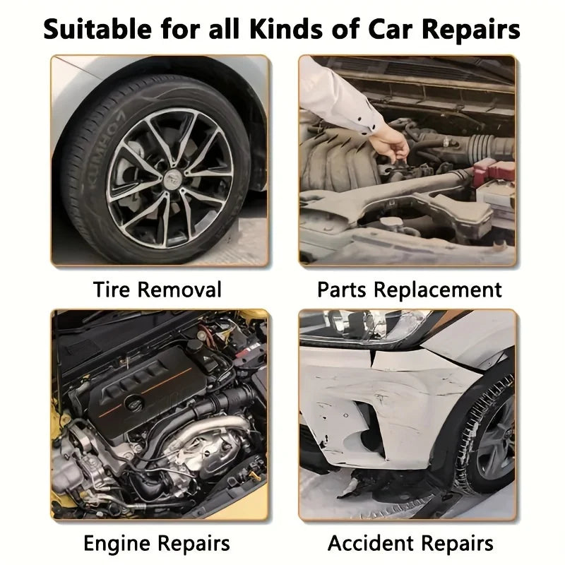 46pcs Auto Mechanical Repair Tool Set, Multifunctional with Socket, Wrench And Ratchet Set, Auto Repair, Mechanical Toolkit