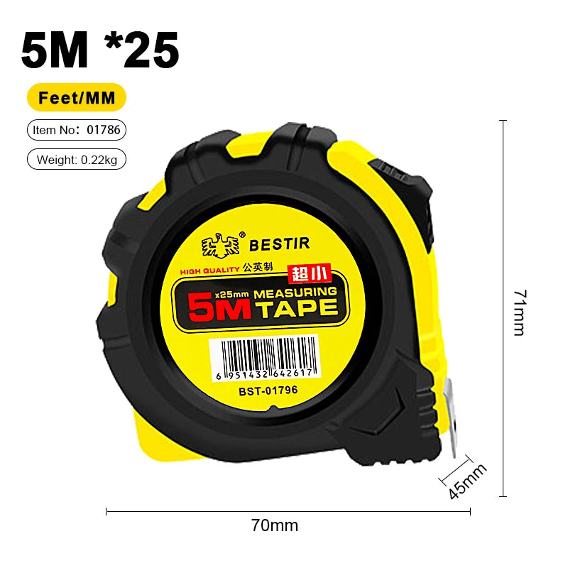 BESTIR Measuring Tape Measure 3M 5M 7.5M Metric Tape Ruler Centimeter 10Ft 16Ft 25Ft Measuring Tool Ruler Metric And Feet