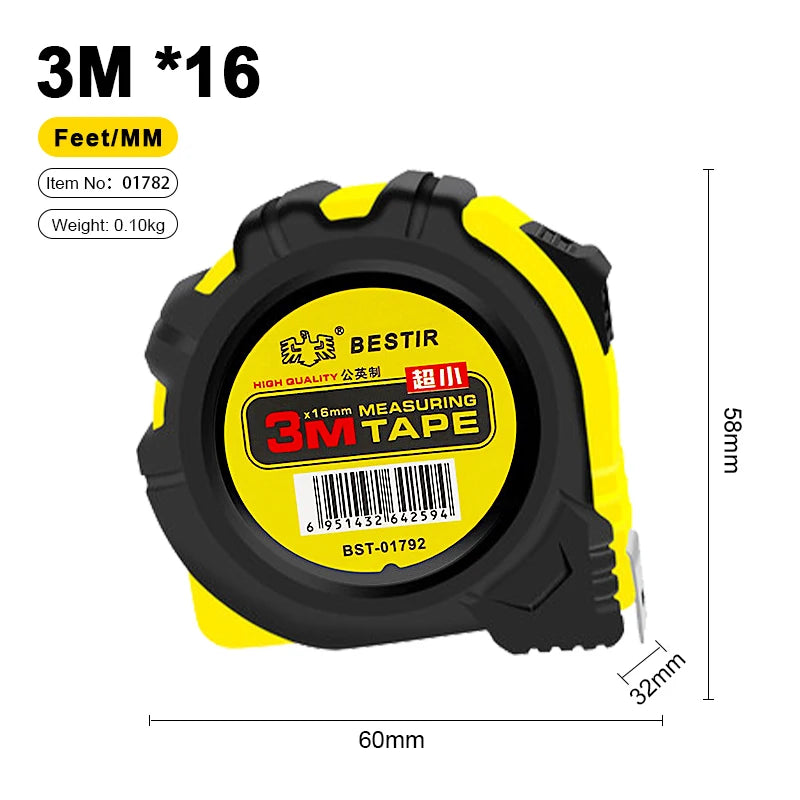 BESTIR Measuring Tape Measure 3M 5M 7.5M Metric Tape Ruler Centimeter 10Ft 16Ft 25Ft Measuring Tool Ruler Metric And Feet